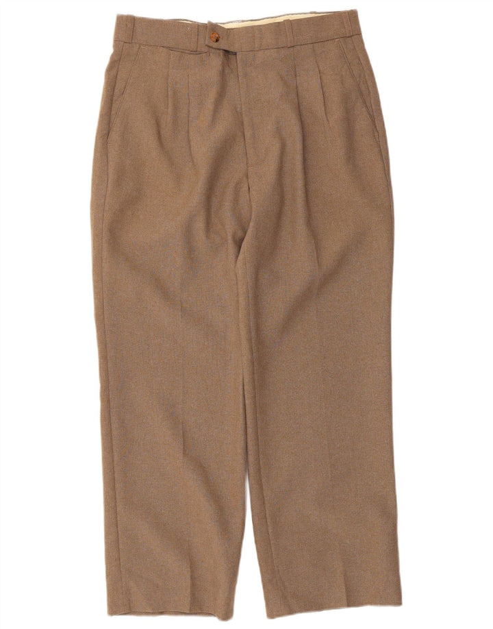 Damskie spodnie garniturowe Farah Straight Pegged W32 L26 Beżowy poliester
