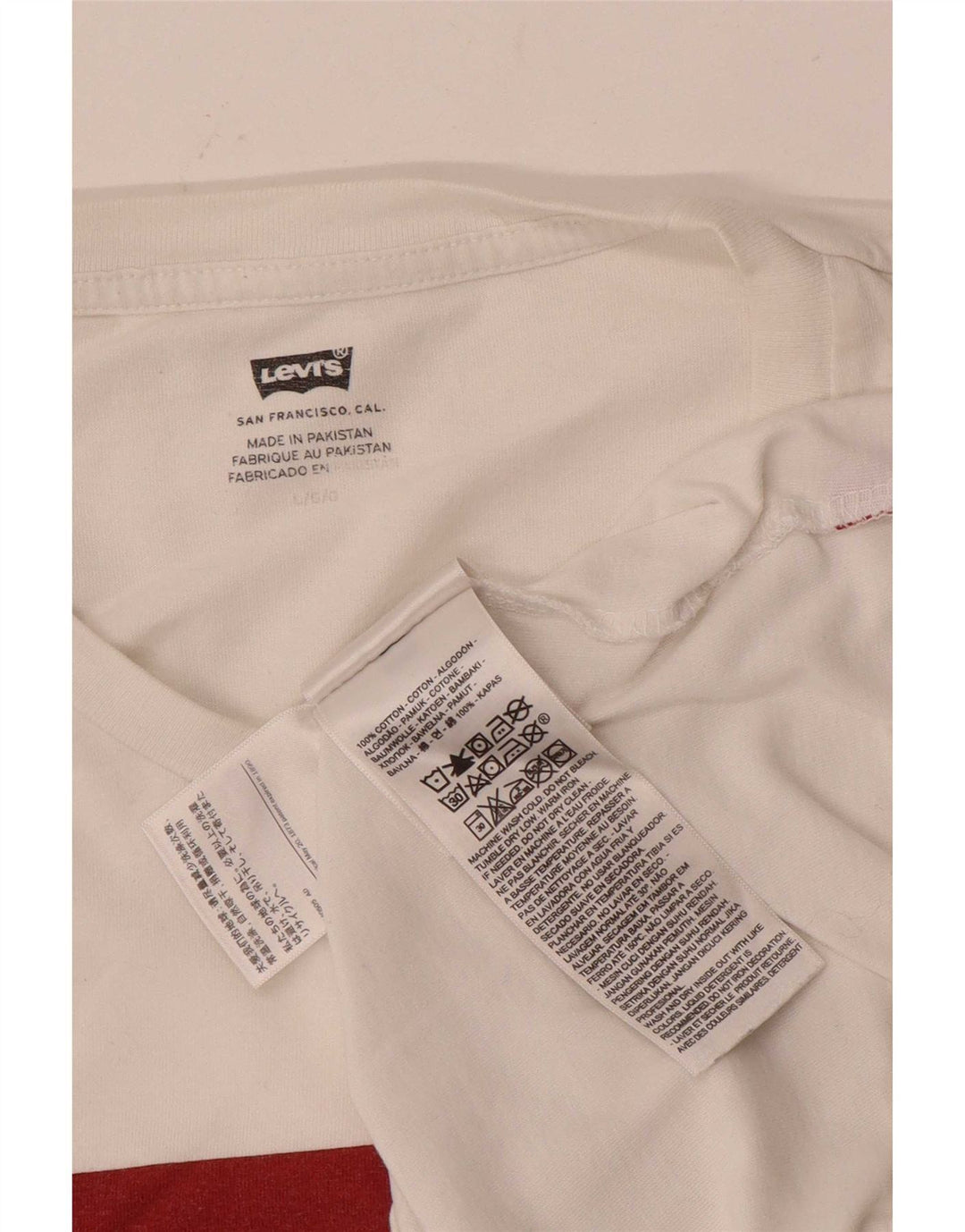 Męski T-shirt z grafiką Levi's, duży, biały, bawełniany