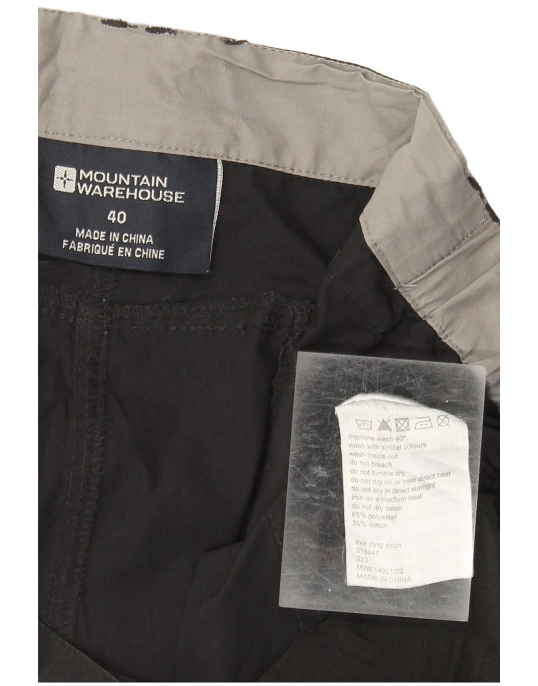 Męskie spodenki cargo Mountain Warehouse W40 XL, czarny poliester