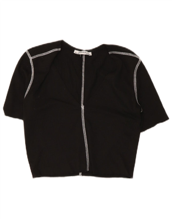 Damska bluzka Zara Crop Top UK 8 Small Black