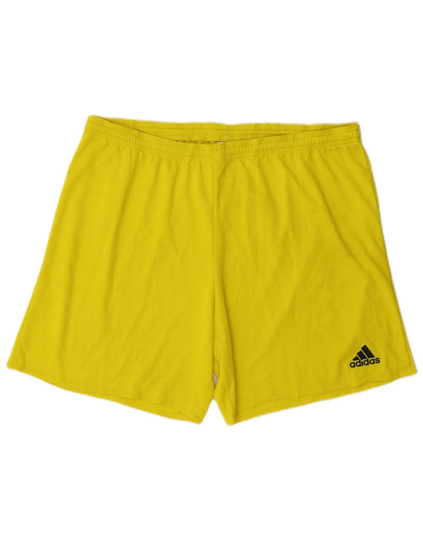 Męskie spodenki sportowe Adidas Climalite XL, żółte, poliestrowe