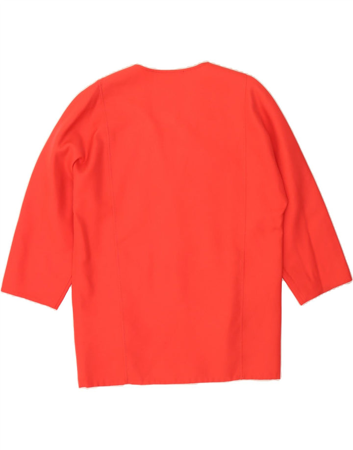 PIERRE CARDIN Womens 3/4 Sleeve 2 Button Blazer Jacket UK 14 Large Red Vintage Pierre Cardin and Second-Hand Pierre Cardin from Messina Hembry 