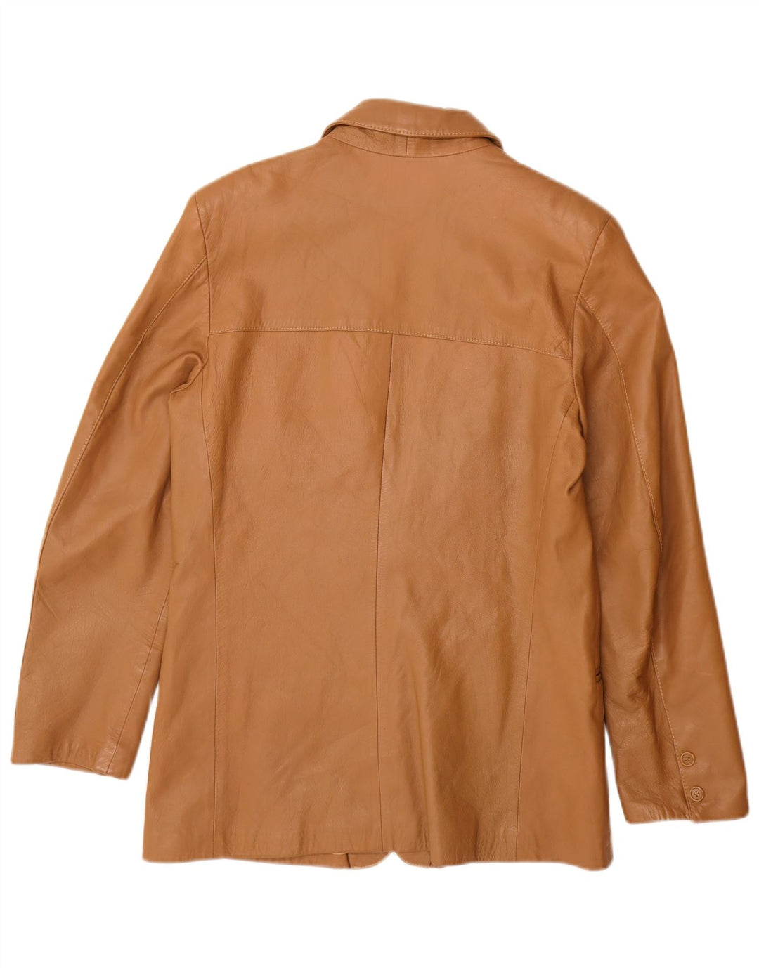 Męska marynarka skórzana zapinana na 2 guziki w stylu VINTAGE IT 48 Średnia beżowa skóra