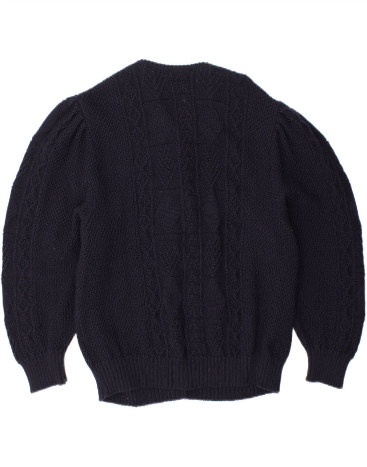 Sweter damski SIGI SCHEIBER EU 46 XL, granatowo-wełniany