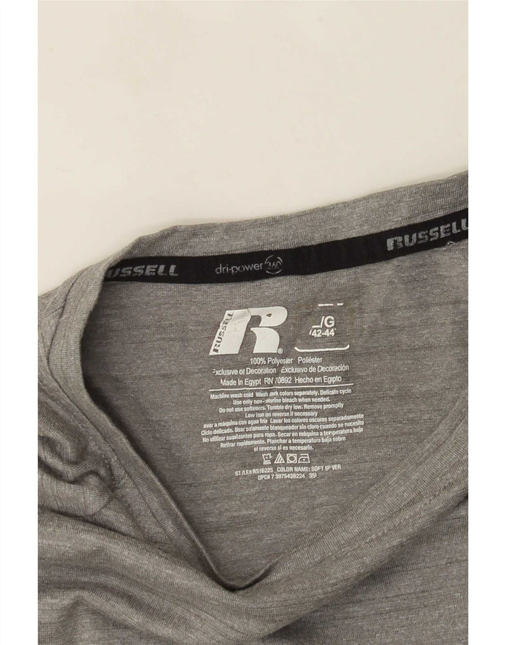 T-shirt męski Russell Athletic Top UK 42/44, duży, szary poliester