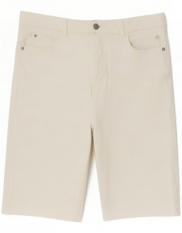 Marks & Spencer Damskie spodenki jeansowe The Magic UK 16 Large W32 Białe bawełniane