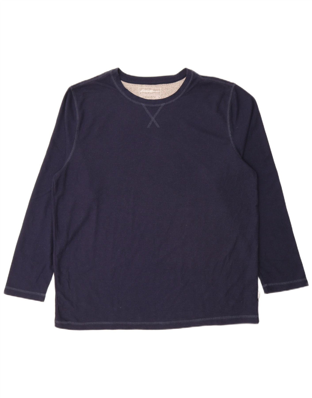 Eddie Bauer Męski top z długim rękawem XL, granatowy, poliester