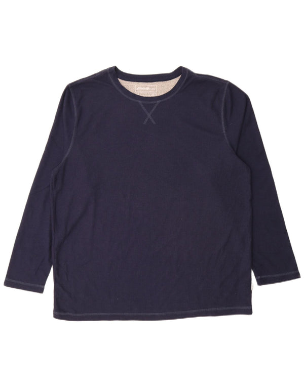 Eddie Bauer Męski top z długim rękawem XL, granatowy, poliester