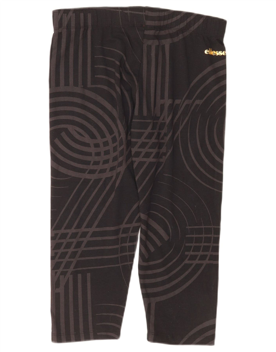 Damskie legginsy Capri Ellesse UK 12 Średniej czarnej geometrycznej bawełny