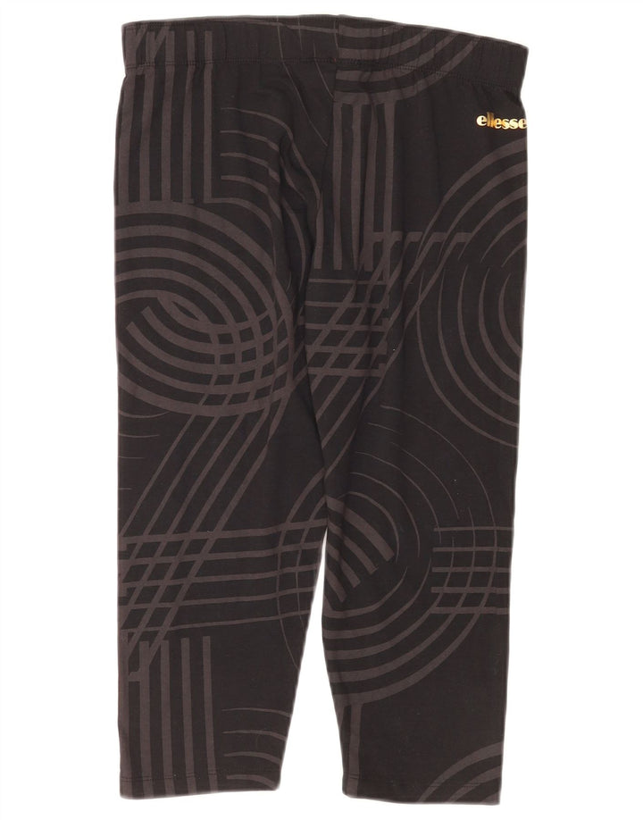 Damskie legginsy Capri Ellesse UK 12 Średniej czarnej geometrycznej bawełny