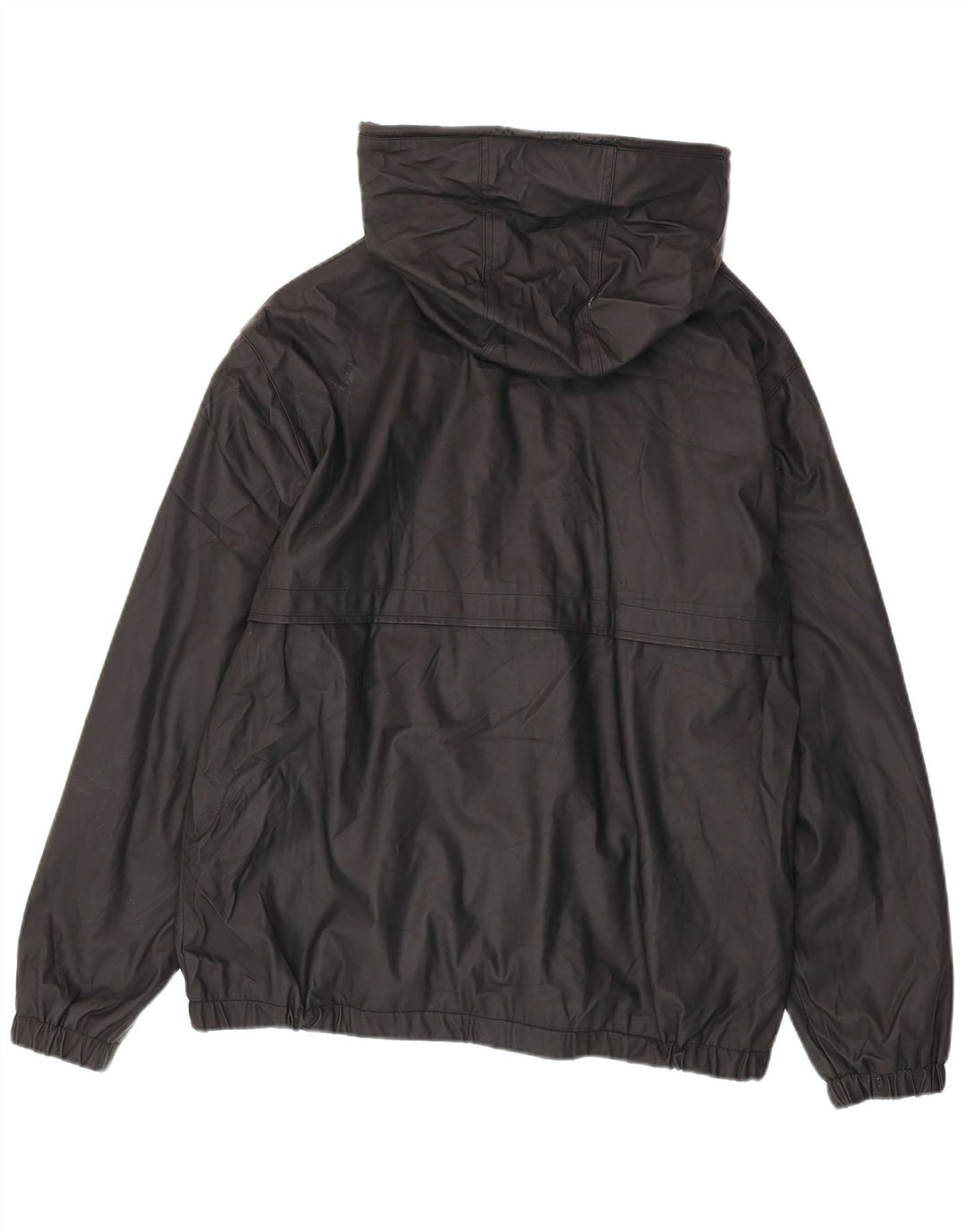 Męska kurtka przeciwdeszczowa Zara z kapturem UK 42 XL, czarny poliester