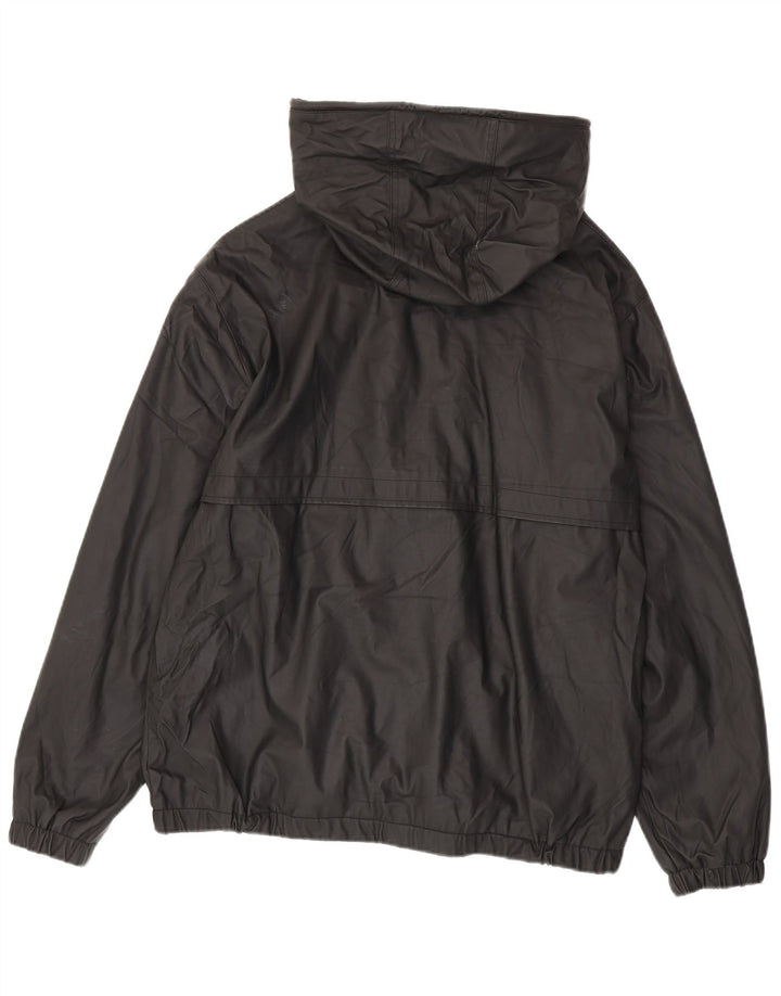 Męska kurtka przeciwdeszczowa Zara z kapturem UK 42 XL, czarny poliester