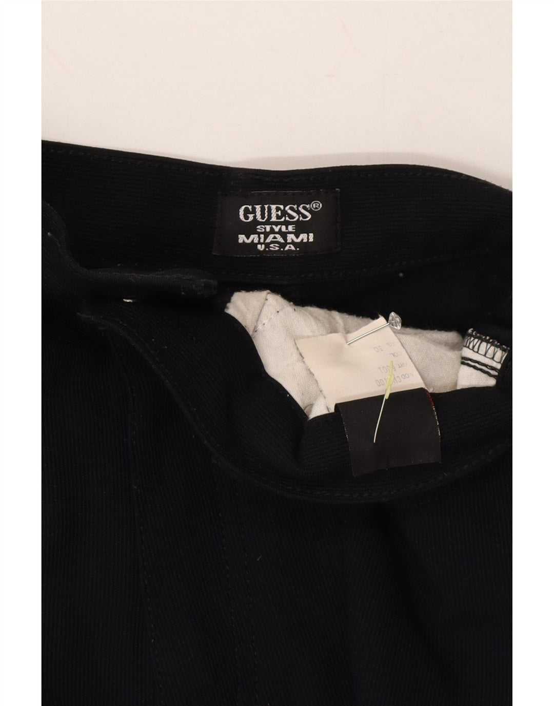 GUESS Womens Slim Corduroy Trousers W30 L27 Black Polyester Vintage Guess and Second-Hand Guess from Messina Hembry 