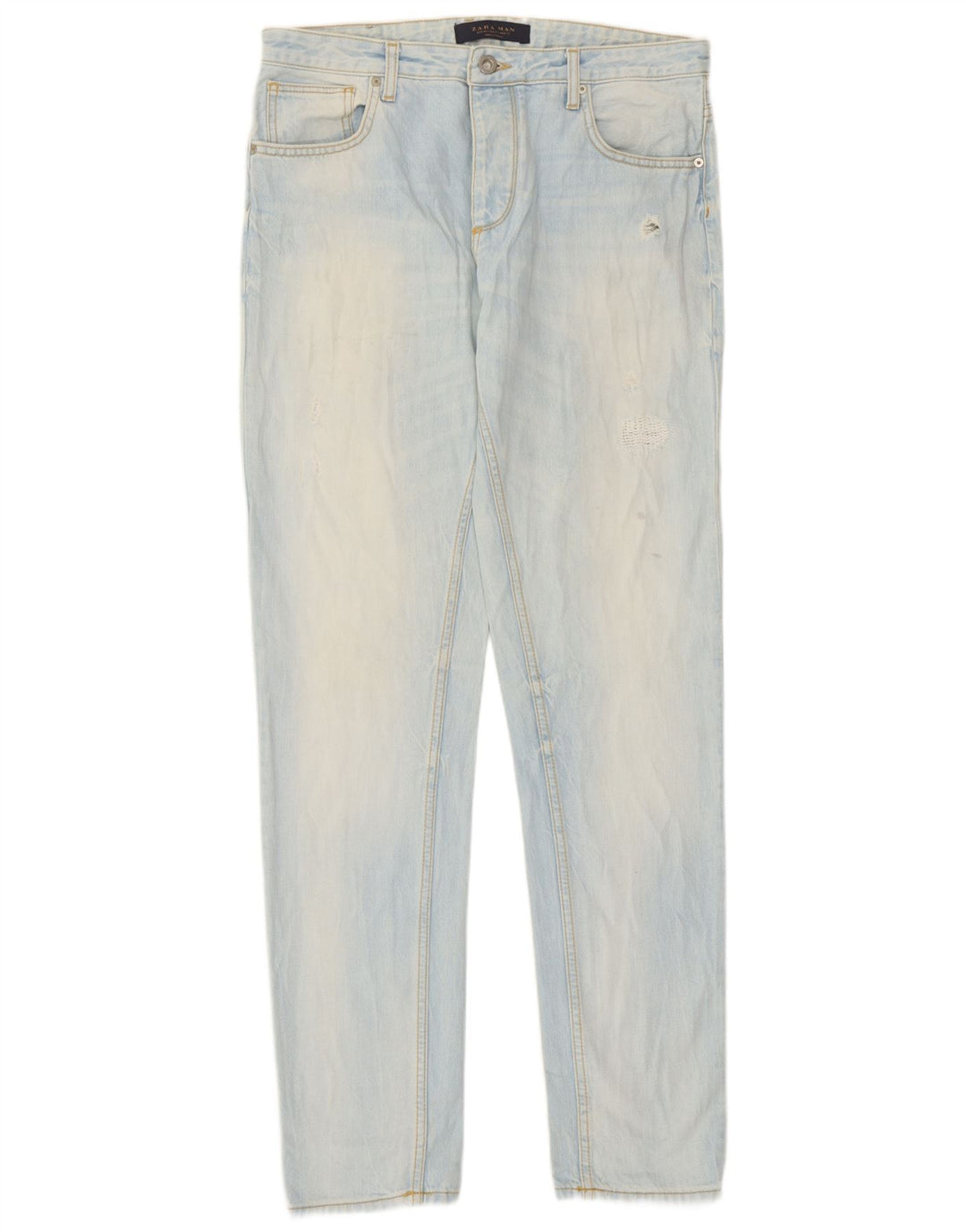 Męskie proste dżinsy Zara EU 40 Medium W31 L33 Niebieskie bawełniane