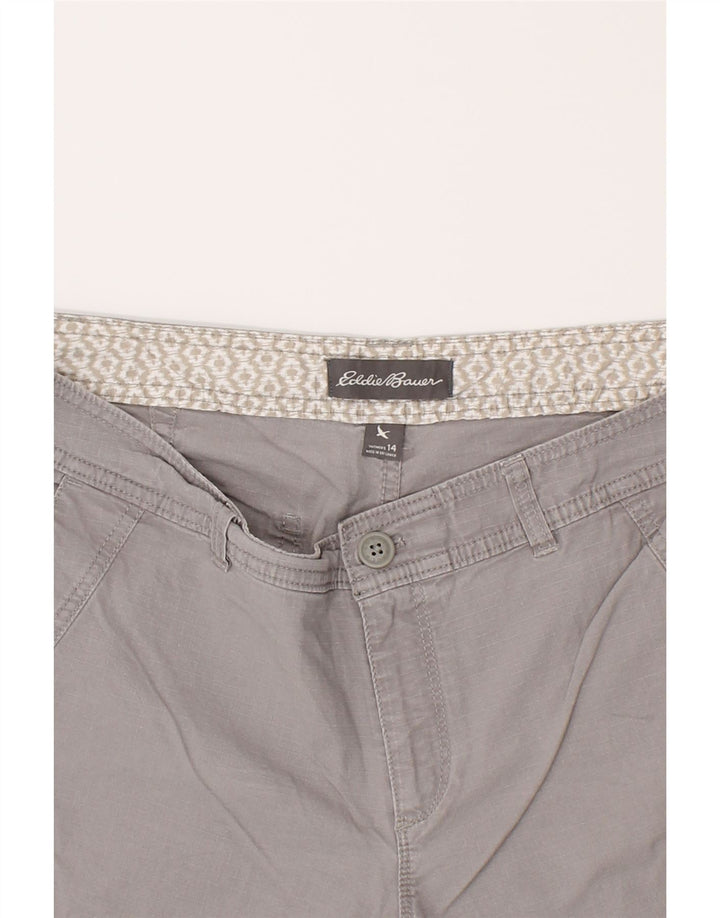 EDDIE BAUER Womens Cargo Shorts US 14 XL W34 Grey Cotton Vintage Eddie Bauer and Second-Hand Eddie Bauer from Messina Hembry 