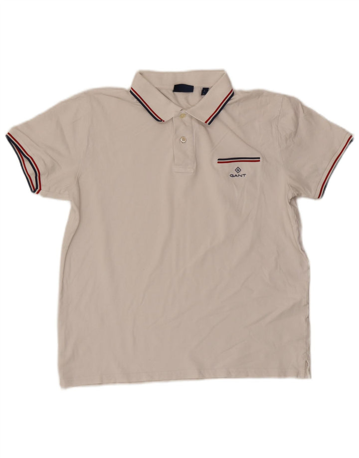Męska koszulka polo Gant, duża, biała
