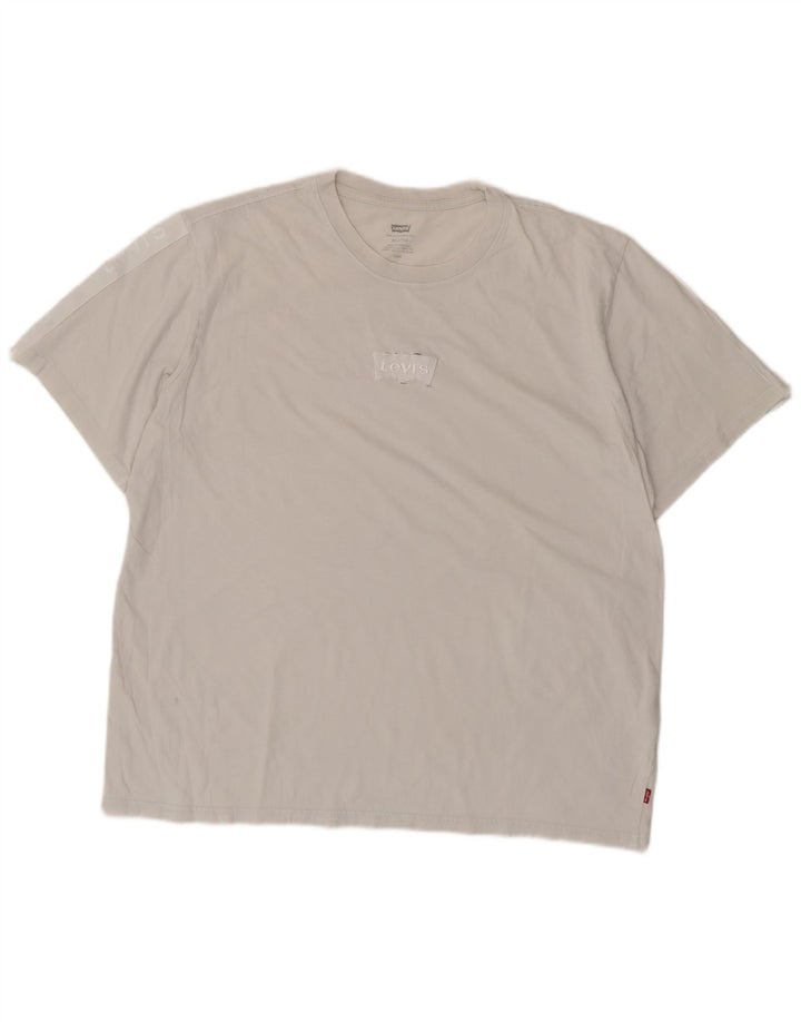 Męski T-shirt Levi's o swobodnym kroju, duży, biały, bawełniany