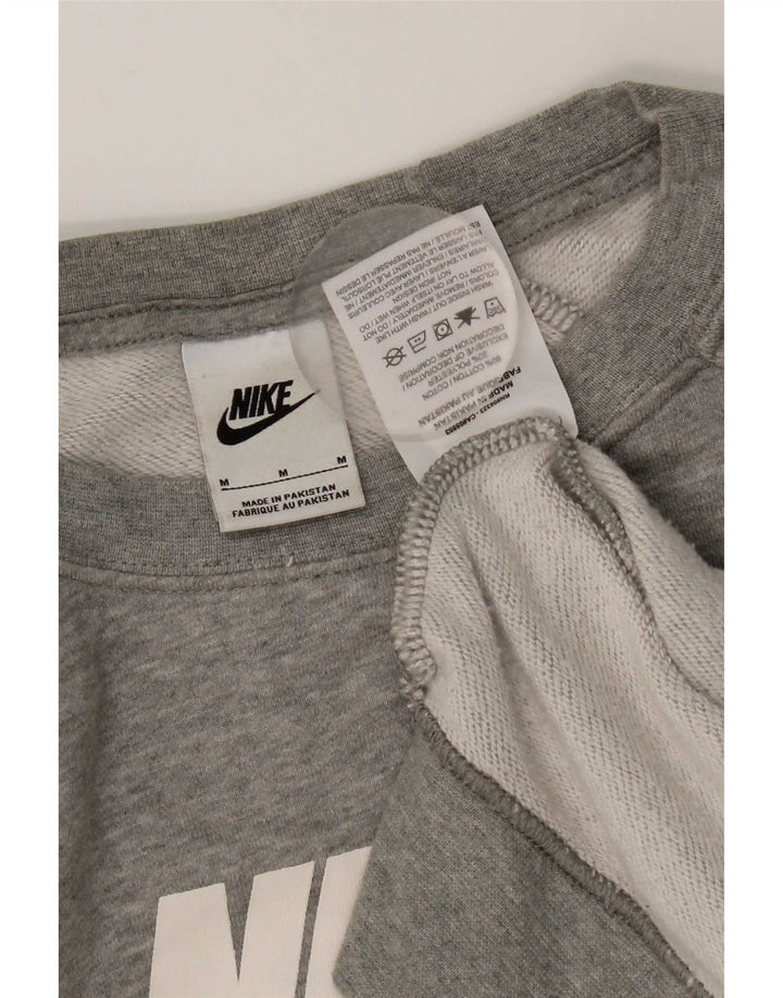 Damska bluza z grafiką Nike, UK 14, średnia szara bawełna
