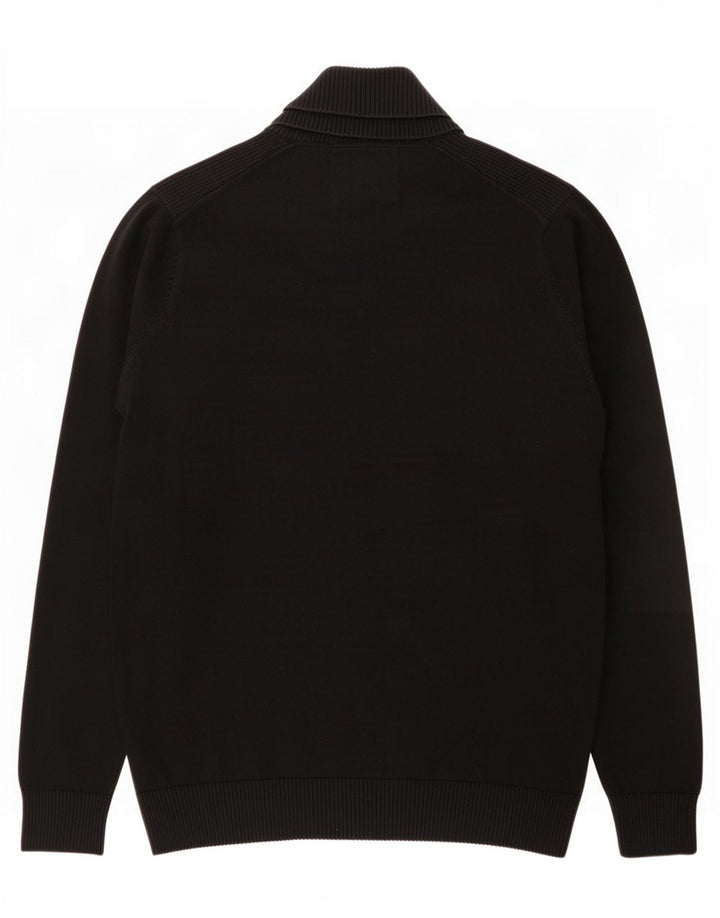 Męski sweter Jack & Jones z szalowym dekoltem, mały, czarny