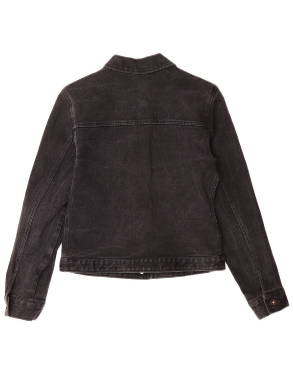 Damska kurtka jeansowa Dkny Petite Denim UK 6 XS, czarna bawełniana klasyczna