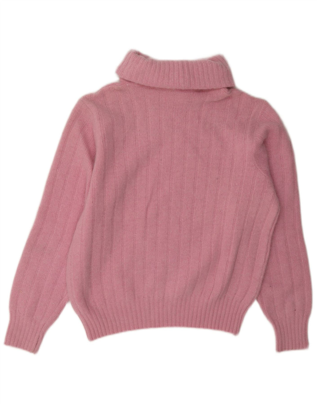 Sweter damski w stylu vintage z wywijanym dekoltem UK 14, średni róż