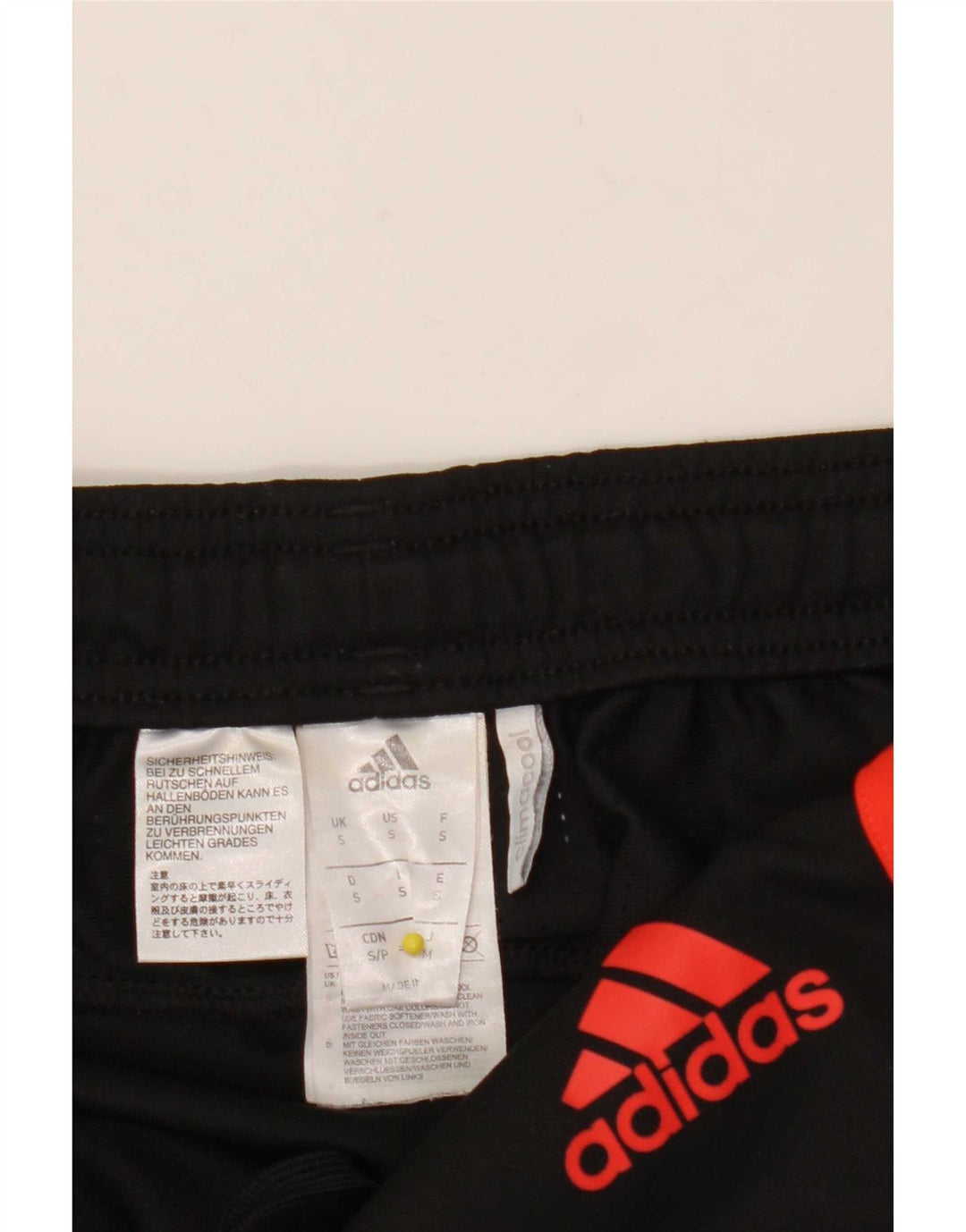 Męskie spodnie dresowe Adidas Climacool, małe, czarne, poliestrowe