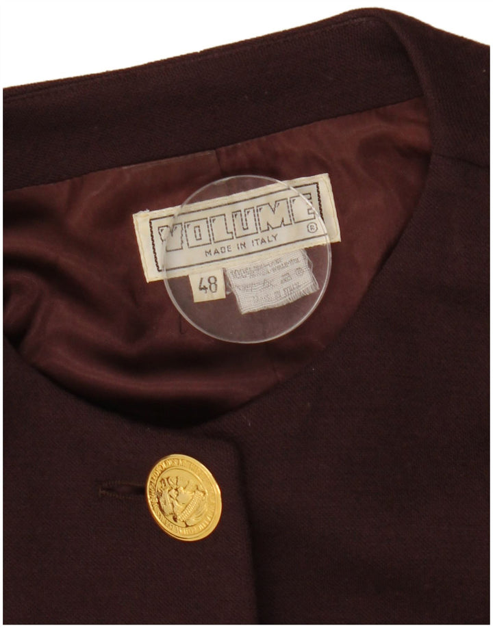 Vintage damska marynarka zapinana na 4 guziki IT 48 XL brązowa