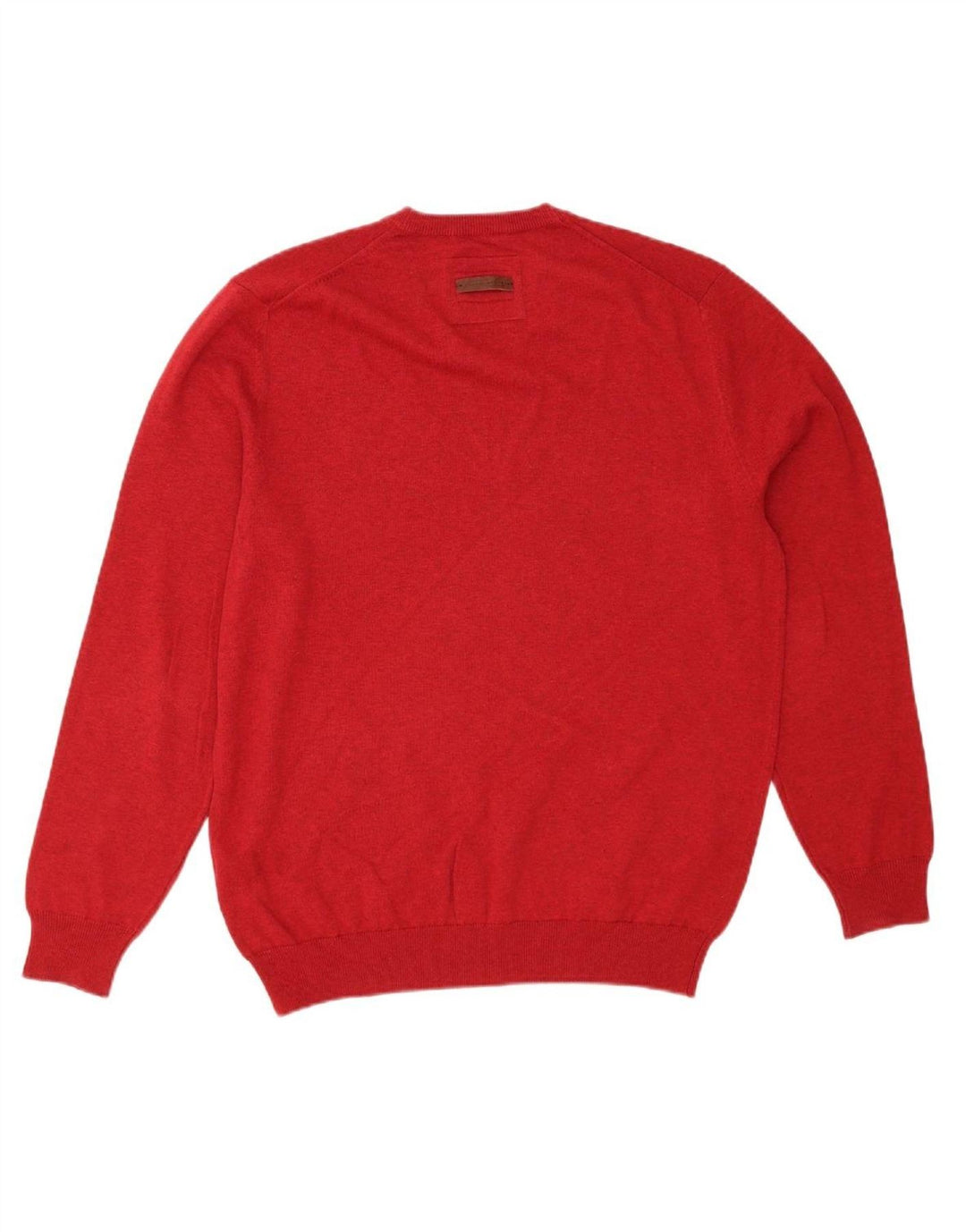CAMEL ACTIVE Mens V-Neck Jumper Sweater Large Red Cotton