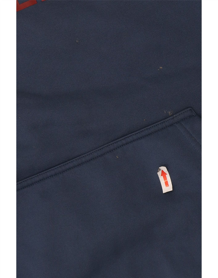 Męski sweter z kapturem The North Face z grafiką, średni niebieski, poliester