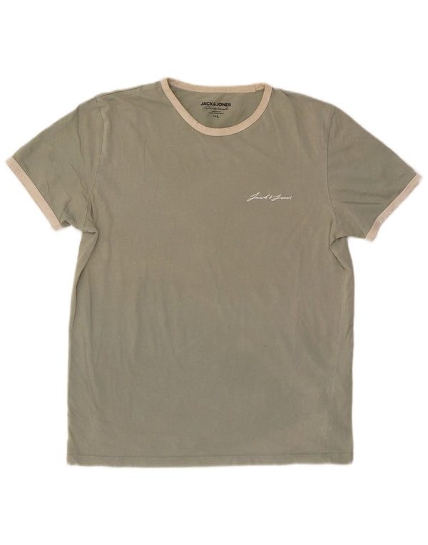 T-shirt męski Jack & Jones, duży, zielony, bawełniany
