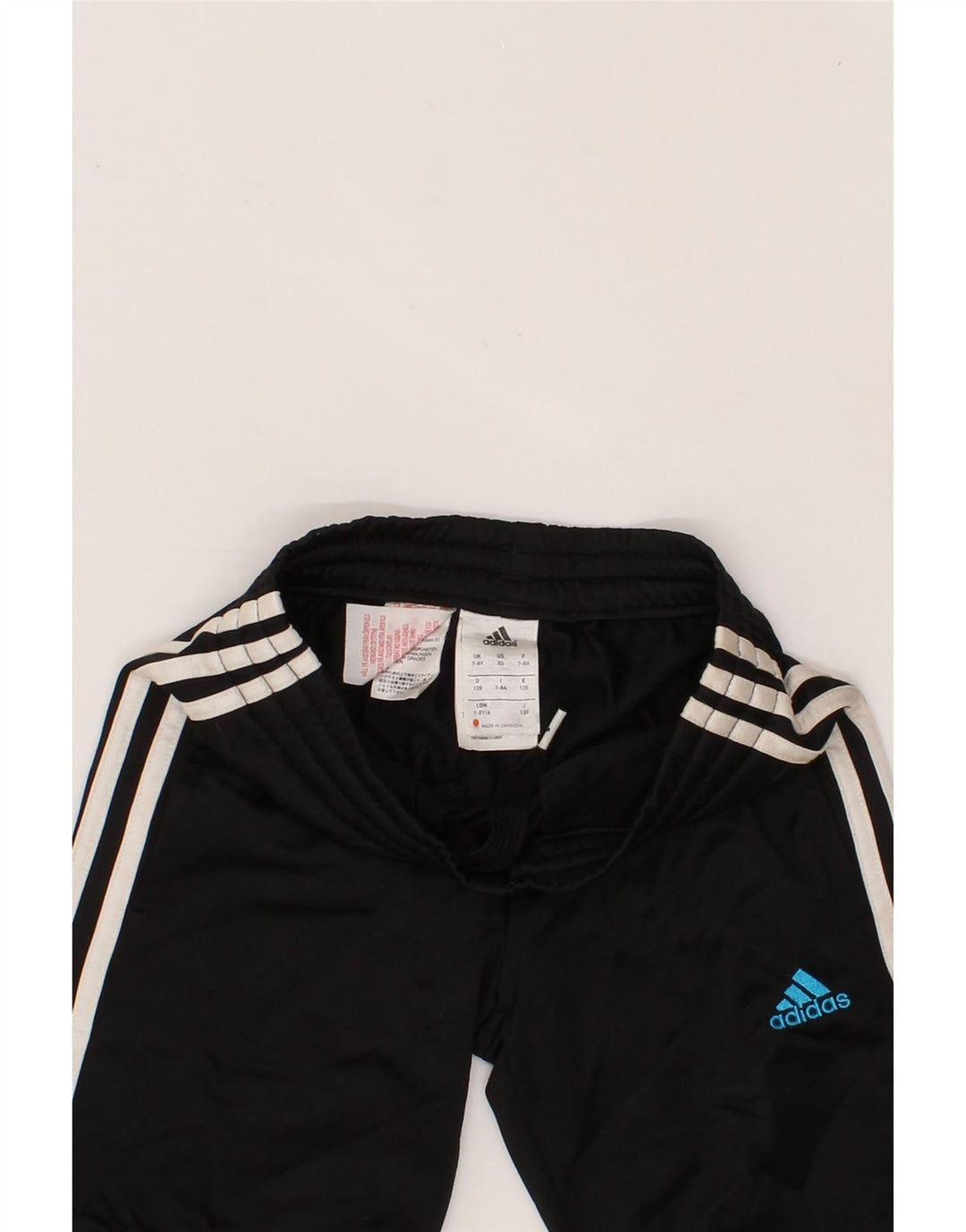 ADIDAS Boys Sport Shorts 7-8 Years Black Polyester Vintage Adidas and Second-Hand Adidas from Messina Hembry 
