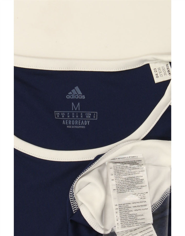 Męska koszulka Adidas Aeroready Top Medium Granatowy Poliester z blokami kolorów