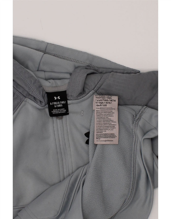 Chłopięcy sweter z kapturem Under Armour 6-7 lat, szary, kolorowy poliester