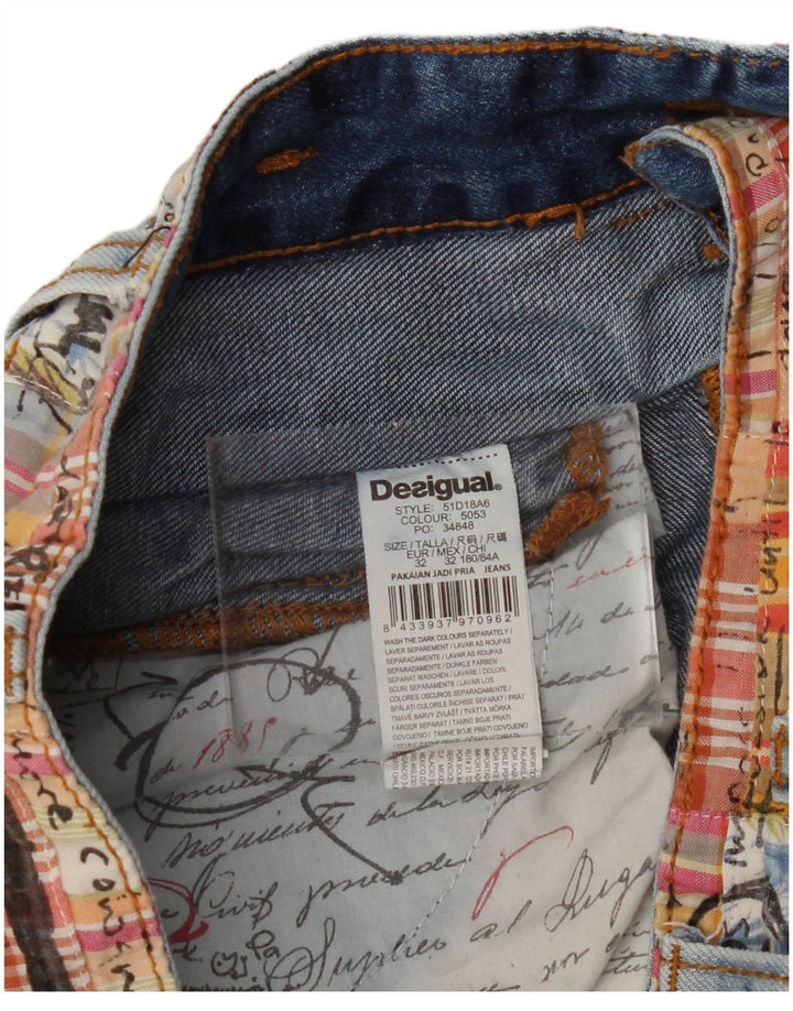 Desigual Męskie Proste Dżinsy W32 L30 Niebieskie Bawełniane