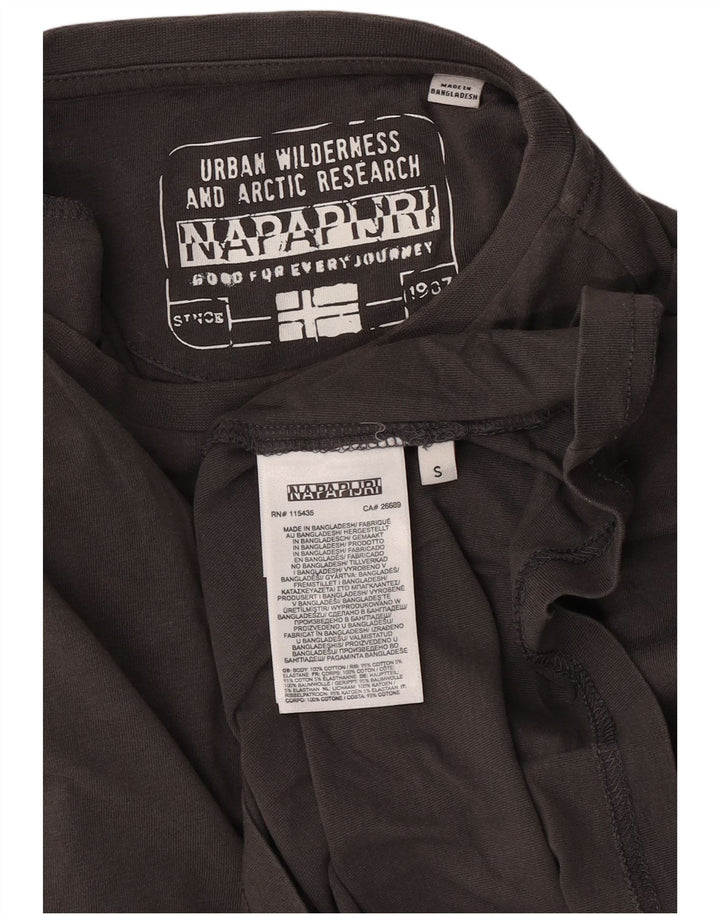 T-shirt męski Napapijri, mały, szary, bawełniany