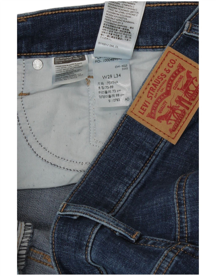 Damskie jeansy Levi's 312 Shaping W29 L34 Niebieska bawełna
