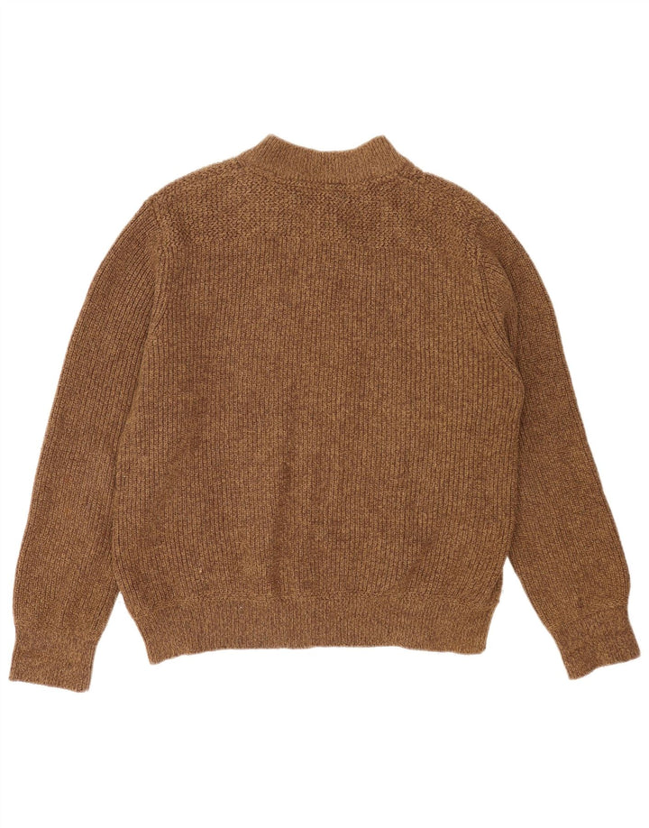 Męski sweter zapinany na guziki Eddie Bauer, średniobrązowy, nakrapiany