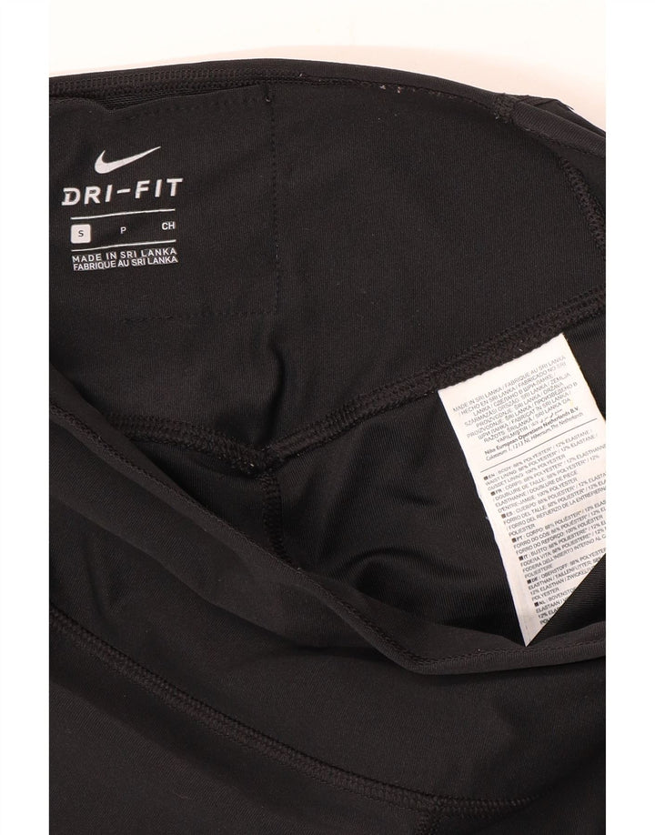 Damskie legginsy Nike Dri Fit Graphic UK 10, małe, czarne, poliestrowe