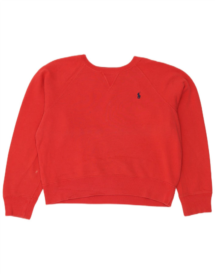 Damska bluza oversize Polo Ralph Lauren UK 14, średnia czerwień