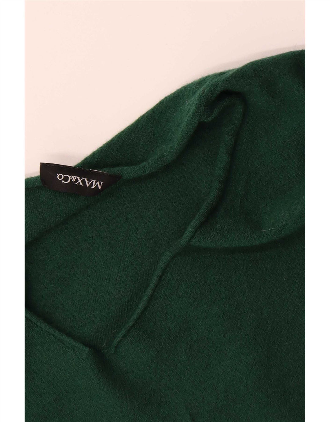 Damski sweter Max & Co. z dekoltem w kształcie litery V, UK 10, mały, zielony
