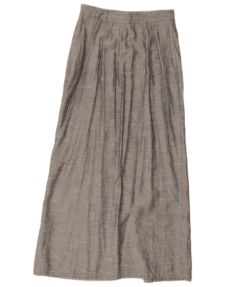 Vintage damska spódnica maxi W28 średnioszara nakrapiana