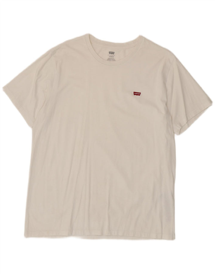 Męski standardowy T-shirt Levi's, duży, biały, bawełniany