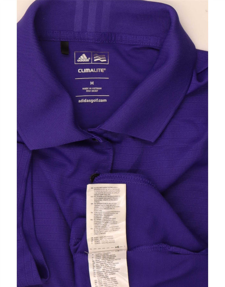 Damska koszulka polo Adidas Climalite UK 12, średni fioletowy poliester