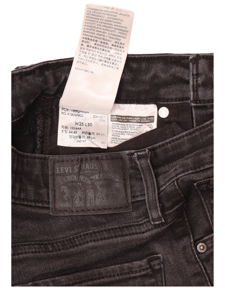 Damskie jeansy Levi's 510 Skinny W25 L30 Szara bawełniana klasyka