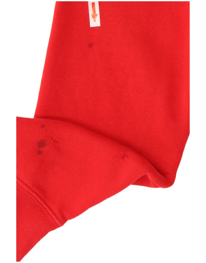 Męski sweter z kapturem Nike, mały, czerwony, bawełniany