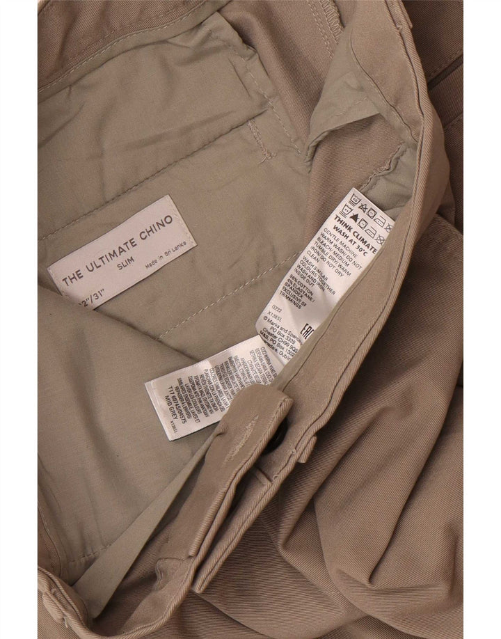 Marks & Spencer Męskie spodnie Chino W32 L31 Szare bawełniane