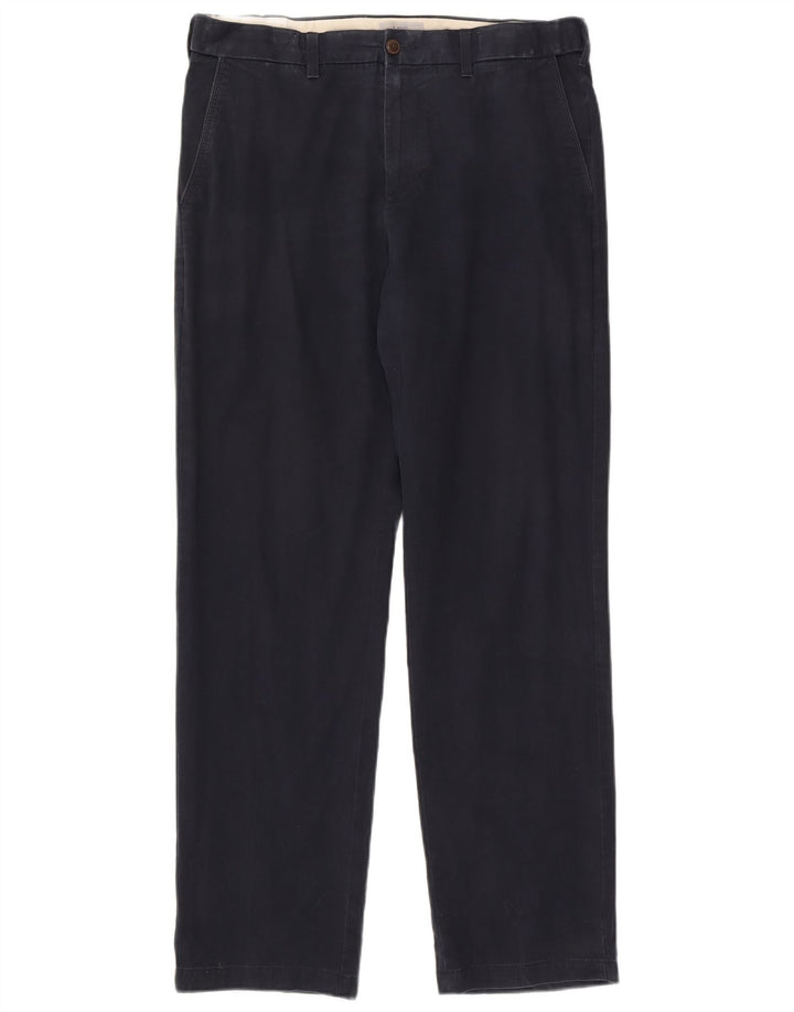 Męskie spodnie typu chino Regular Marks & Spencer W36 L33 Granatowa bawełna