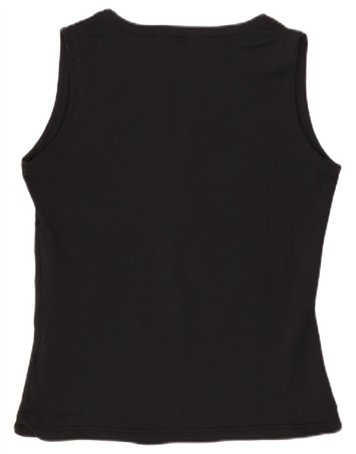 Damska koszulka z krótkim rękawem Nike Dri Fit, UK 10/12, poliester w średnie czarne paski
