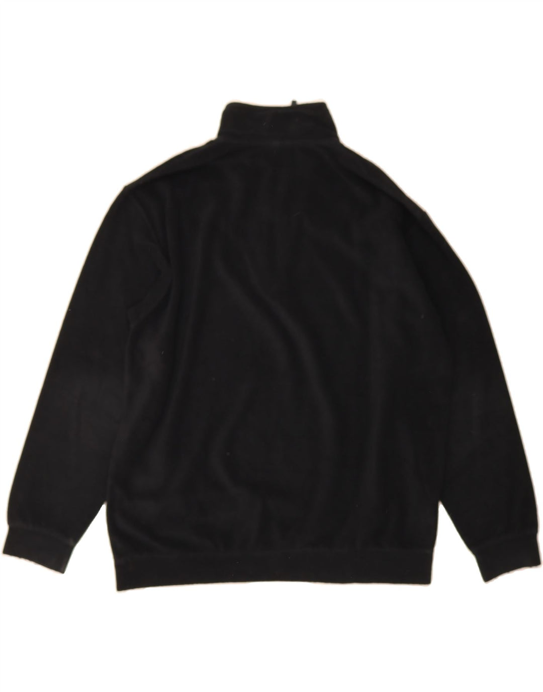 NORTH SAILS Mens Zip Neck Fleece Jumper XL Black Polyester Vintage North Sails and Second-Hand North Sails from Messina Hembry 