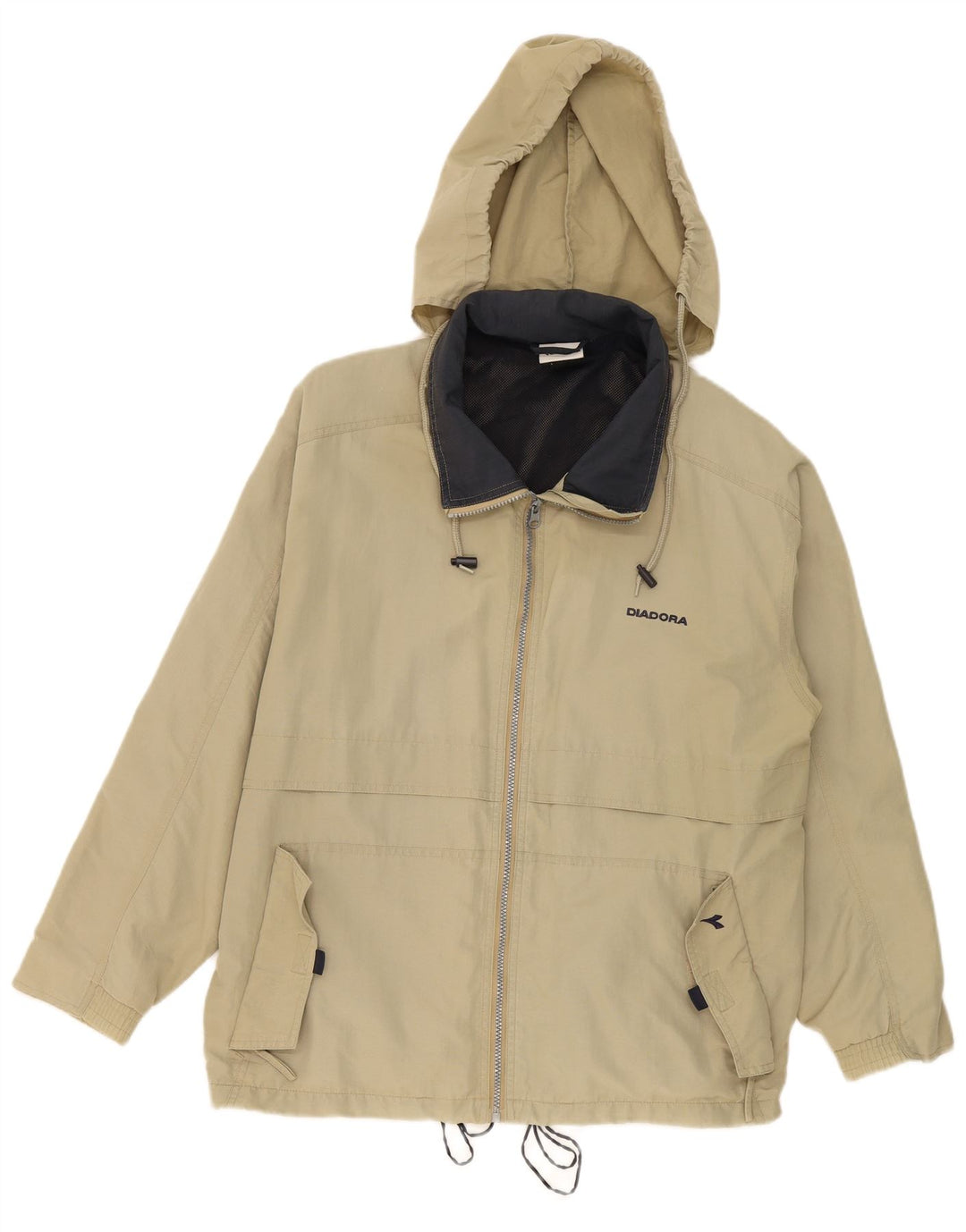 Męska kurtka przeciwdeszczowa z kapturem Diadora UK 40 Large Khaki